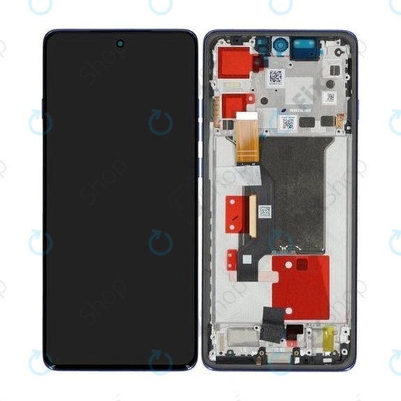 Schermo per Motorola Edge 60 Pro, Dazzling Blue, Vetro touch con cornice, 5D68C30046, Genuine Service Pack
