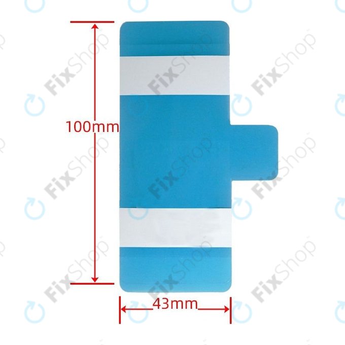 Adesivo universale sotto batteria, 43 x 100mm