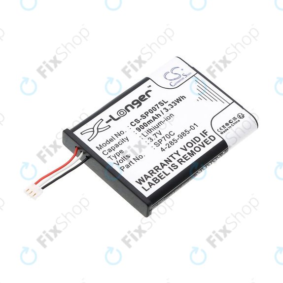Batteria per Sony PSP E1000, E1002 E1004 E1008 SP70C, Li-Ion, 900mAh, 3.7V, HQ