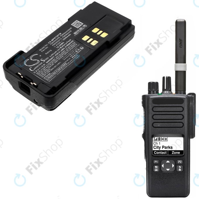 Batteria per Motorola Dp2600e, Dp4000, P8608, Xpr3000, Xpr7350, PMNN4409, Li-Ion, 2200mAh, 7.4V, HQ