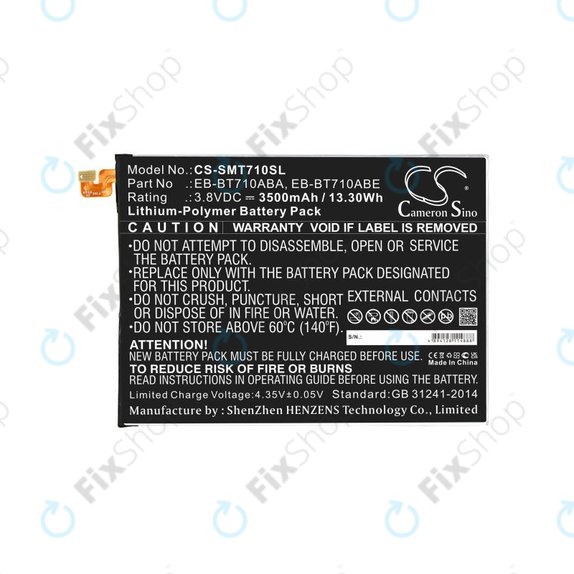 Batteria per Samsung Galaxy Tab S2 8.0", EB-BT710ABA, Li-Pol, 3.8V, 3500mAh, HQ