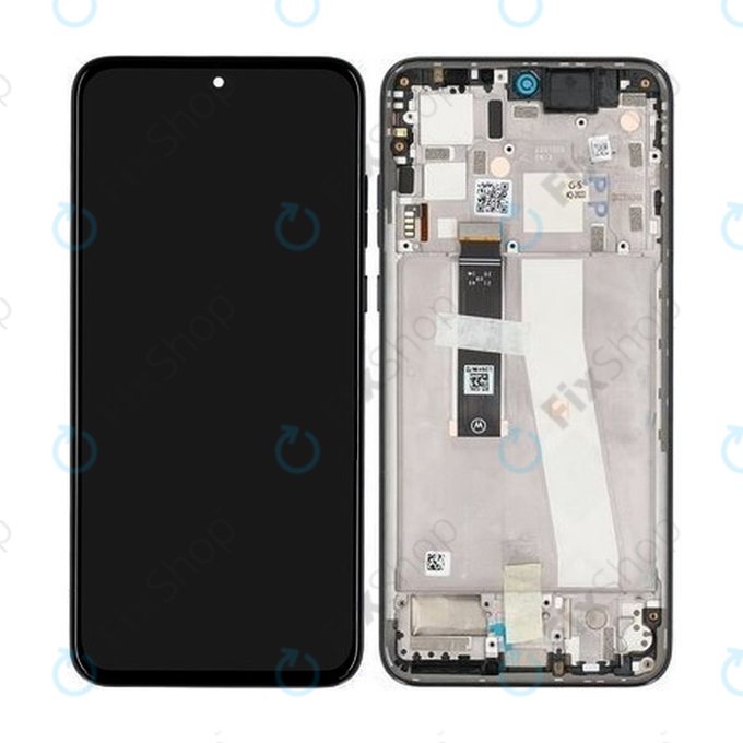 Schermo per Motorola Edge 30 Neo XT2245, Black Onyx, Vetro touch con cornice, 5D68C21403, Genuine Service Pack