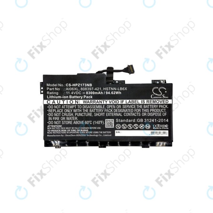 Batteria per HP Zbook 17 G3, AI06XL, Li-Ion, 8300mAh, 11.4V, HQ