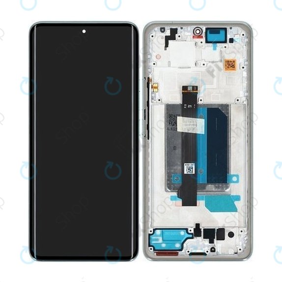 Schermo OLED per Xiaomi Redmi Note 14 Pro+ 5G , Frost Blue, Vetro touch con cornice
