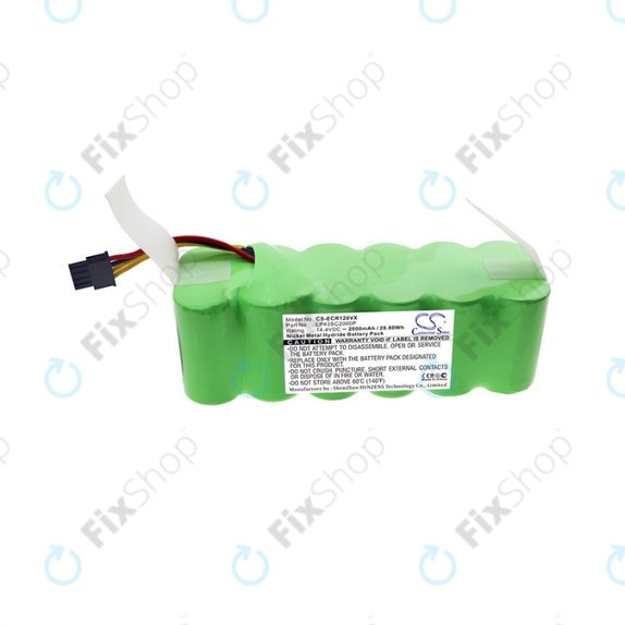 Batteria per Ecovacs Deebot CR120, KK-8, X500, LP43SC2000P, Ni-MH, 2000mAh, 14.4V, HQ