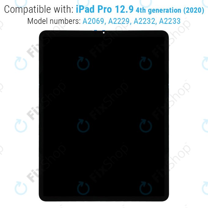 Schermo LCD per iPad Pro 12.9" (4th Gen 2020), Vetro touch e IC Board conout Frame, Refurbished