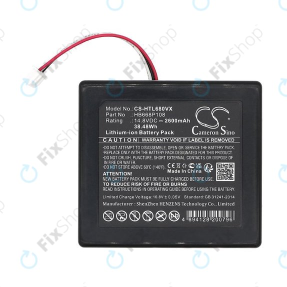 Batteria per Hobot Legee 668, Legee 669 HB668P108, Li-Ion, 2600mAh, 14.8V, HQ