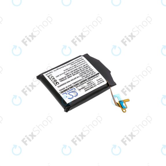 Batteria per Samsung Gear S3 Frontier R760, R765, 350mAh, Li-Pol, 3.85 V, EB-BR760, HQ