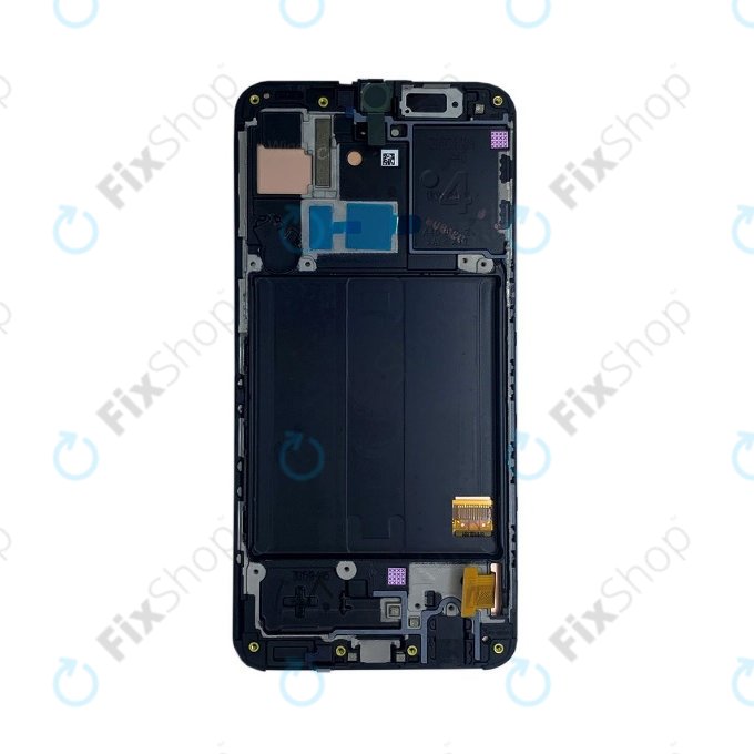 Schermo per Samsung A40 A405F, Black, Vetro touch con cornice, GH82-19672A, GH82-19674A, Genuine Service Pack