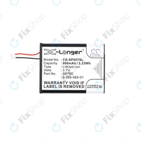 Batteria per Sony PSP E1000, E1002 E1004 E1008 SP70C, Li-Ion, 900mAh, 3.7V, HQ