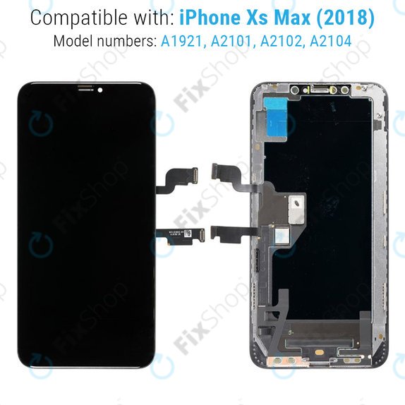 Schermo per iPhone XS Max, Vetro touch con cornice, Refurbished