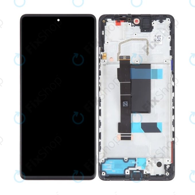 Schermo OLED per Xiaomi Poco X5 Pro 22101320G 22101320I, Astral Black, Vetro touch con cornice