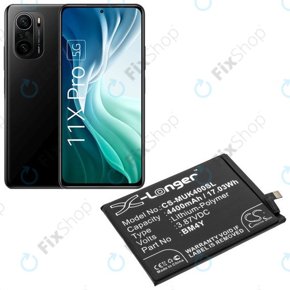 Batteria per Xiaomi Mi 11i M2012K11G, 4400mAh, Li-Pol, 3.87 V, BM4Y, HQ