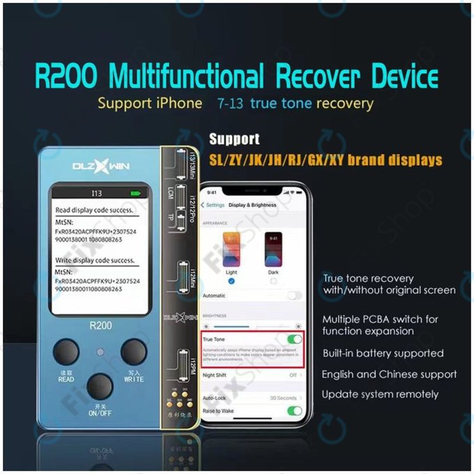 Programmatore per ripristino True Tone per iPhone serie 8 - 13, DLZ WIN DL R200
