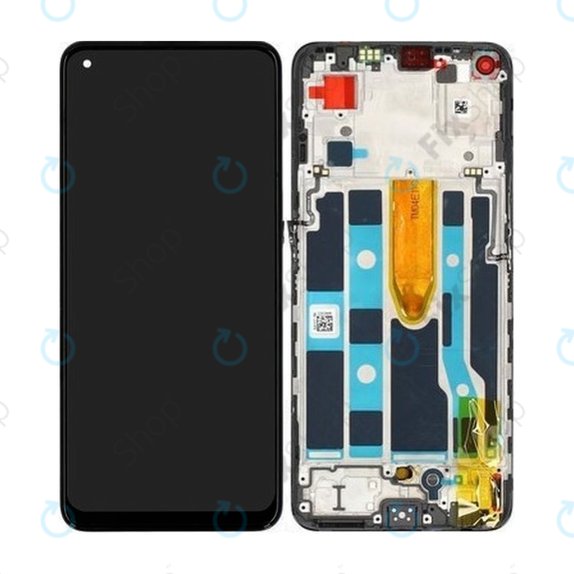 Schermo per Oppo Find X5 Lite, Vetro touch con cornice, 4130040, Genuine Service Pack