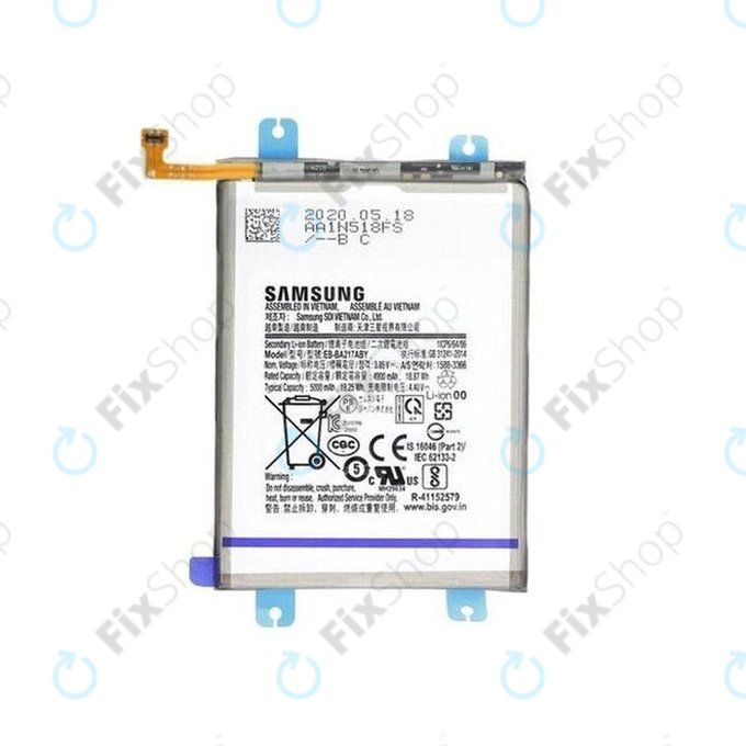 Batteria per Samsung A04s, A12, A13, A13 5G, A21s, M12, EB-BA217ABY, GH82-22989A, GH82-29803A, 5000mAh, Genuine Service Pack