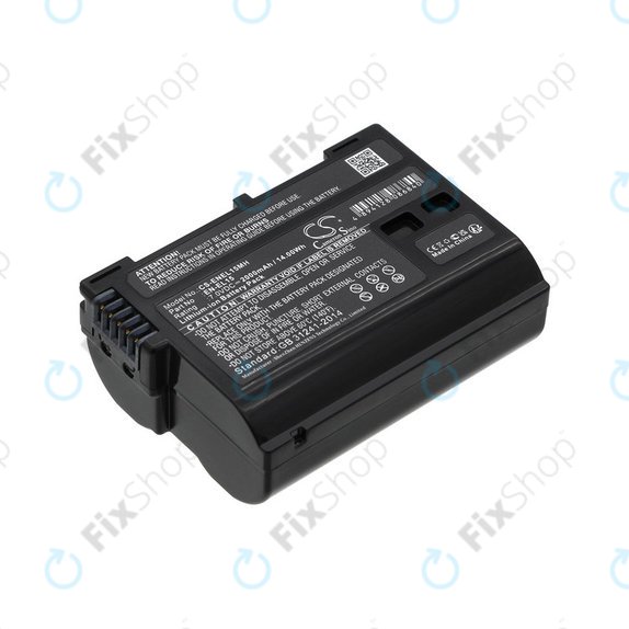 Batteria per Nikon D7000, D500, D600, D7200, D7500, Z5, Z6, EN-EL15, Li-ion, 2000mAh, 7V, HQ
