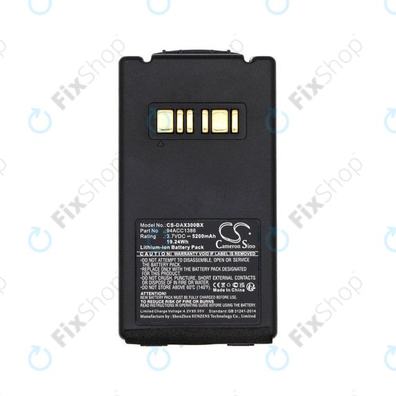 Batteria per Datalogic Falcon X3, Falcon X3+, Falcon X4, 94ACC1386, Li-Ion, 5200mAh, 3.7V, HQ