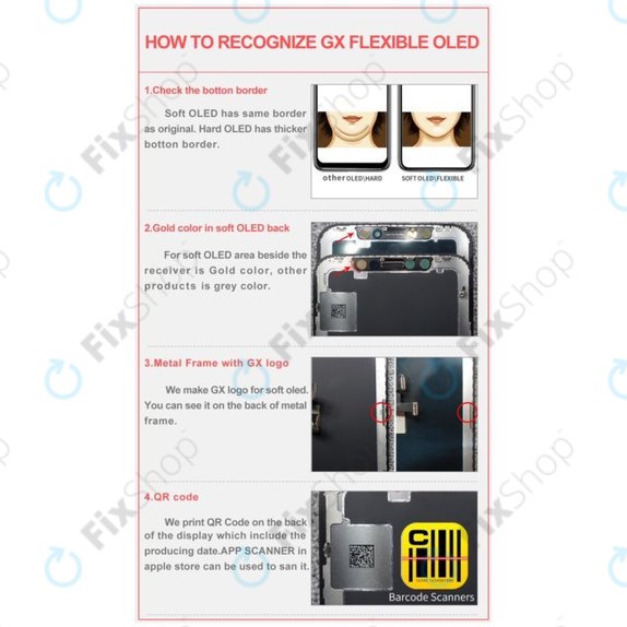 Schermo Hard OLED per iPhone 13, Vetro touch con cornice, FixPremium