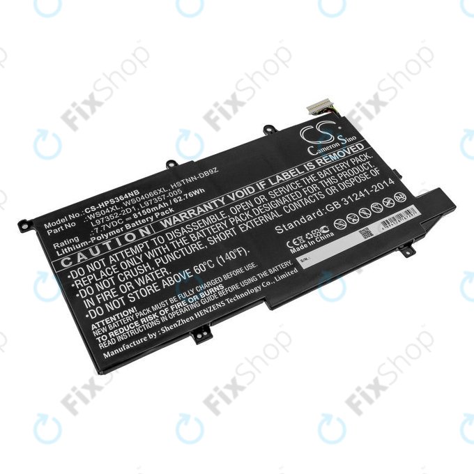 Batteria per HP Spectre X360 14-EA0002NI, X360 14-EA0002NX, WS04XL, Li-Pol, 8150mAh, 7.7V, HQ