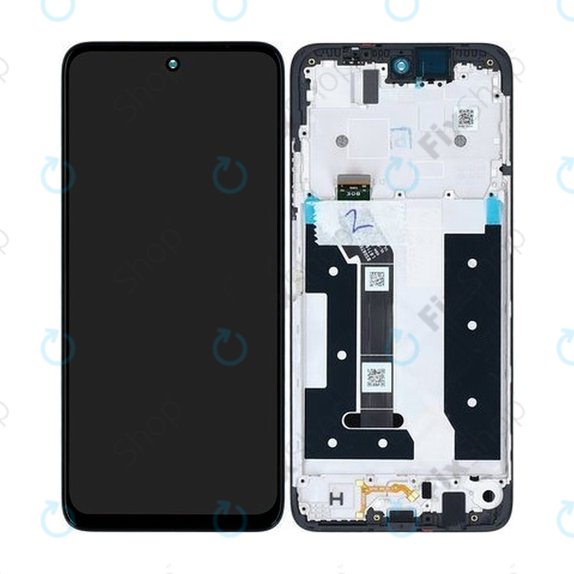 Schermo per Motorola Moto G35 5G, Black, Vetro touch con cornice, 5D68C28856, Genuine Service Pack