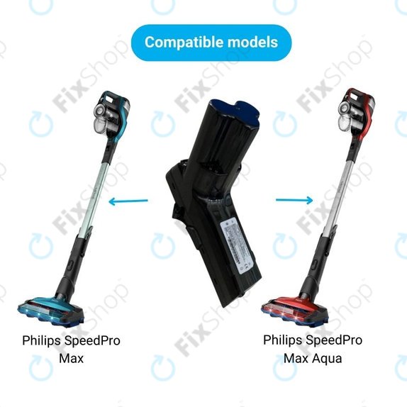 Batteria per Philips SpeedPro Max, SpeedPro Max Aqua, 18650HE2, Li-Ion, 2400mAh, 25.2V