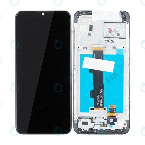 Schermo per Motorola Moto E7 Power, E7i Power, Vetro touch con cornice, 5D68C18235, Genuine Service Pack