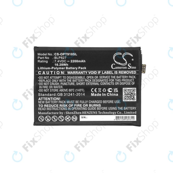 Batteria per OnePlus 9 Pro LE2121 LE2125, 2200mAh, Li-Pol, 7.4 V, BLP827, HQ