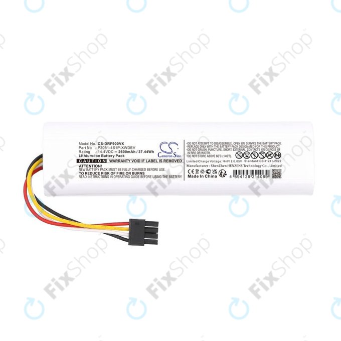 Batteria per Dreame D9 Plus, F9 Pro, Li-Ion, 2600mAh, 14.4V P2051-4S1P-XWDEV, HQ