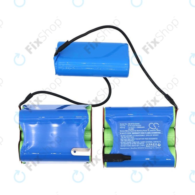 Batteria per ETA 1424 Carsha, ETA1424 900000, Ni-MH, 2000mAh, 14.4V, HQ