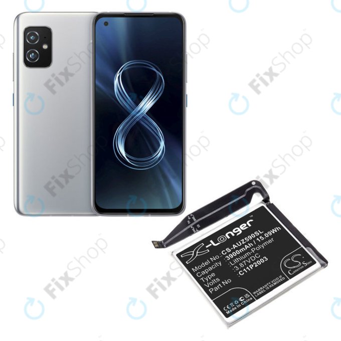 Batteria per Asus Zenfone 8 ZS590KS, 3900mAh, Li-Pol, 3.87 V, C11P2003, HQ