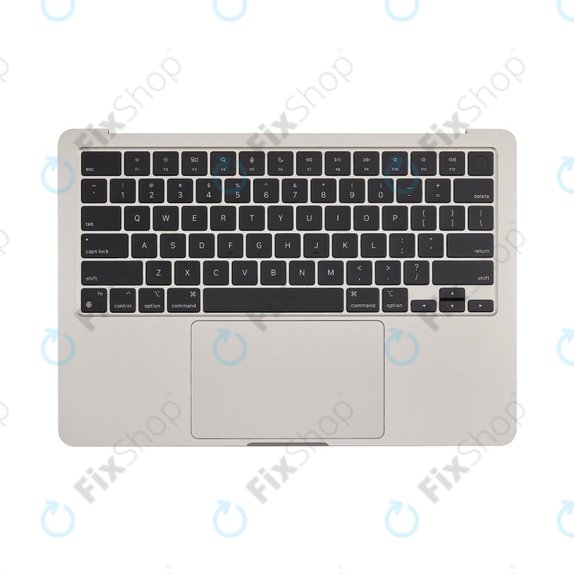 Top case con tastiera US e batteria per MacBook Air 13", A3113 (2024), Starlight, 661-40229, Genuine Apple
