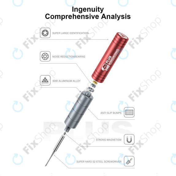 Set cacciaviti Torx, Tri-Point e a croce 6 pz, Mechanic KING KONG+