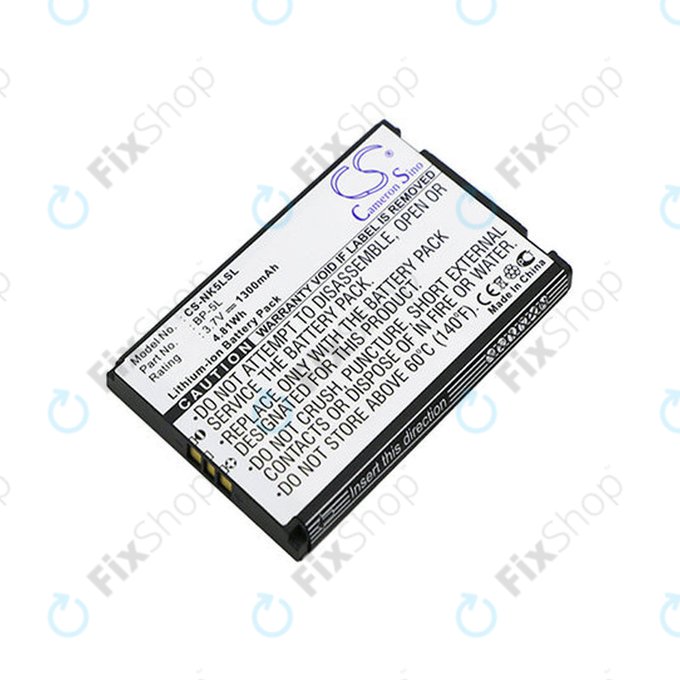 Batteria per Nokia 7710, 9500, E61, E62, N92, N800, BP-5L, Li-Ion, 3.7V, 1300mAh, HQ
