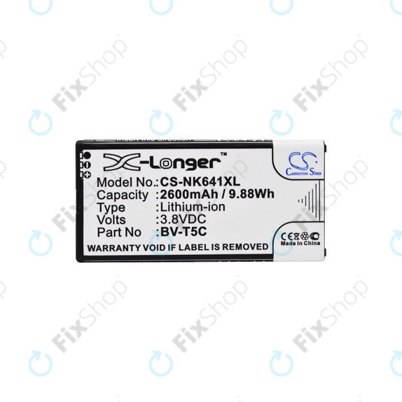 Batteria per Microsoft Lumia 640, 2600mAh, Li-Ion, 3.8 V, BV-T5C, HQ