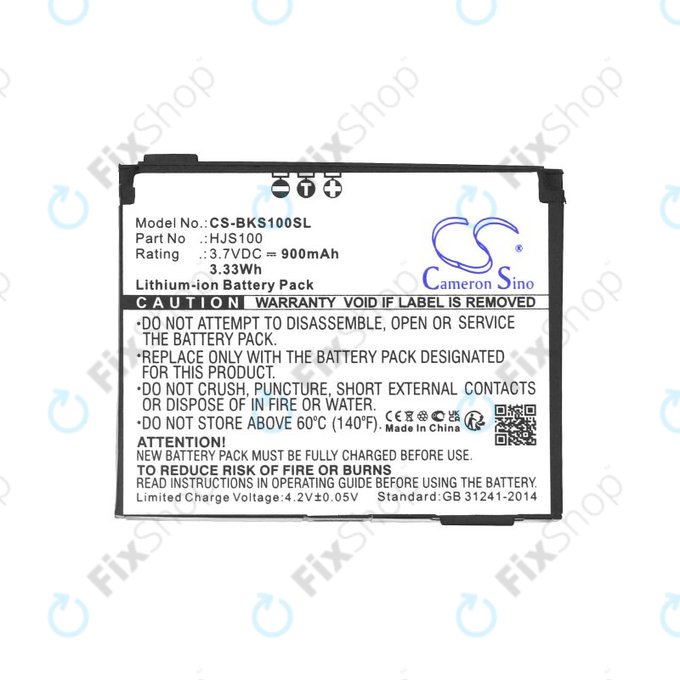Batteria per Becker HJS 100, HJS100, Li-Ion, 900mAh, 3.7V, HQ