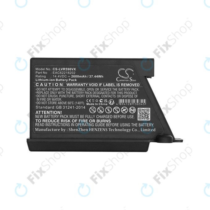 Batteria per LG Hombot, LG VR EAC62218202, Li-ion, 2600mAh, 14.4V, HQ