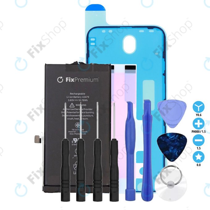 Batteria per iPhone 12, 12 Pro, 2815mAh, Adesivo, Attrezzi, FixPremium