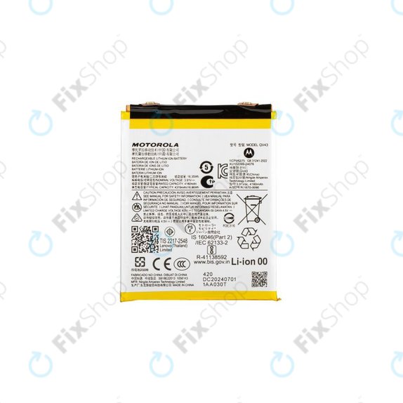 Batteria per Motorola Edge 50 Neo, ThinkPhone 2025, QV43, SB18E23273, 4300mAh, Genuine Service Pack