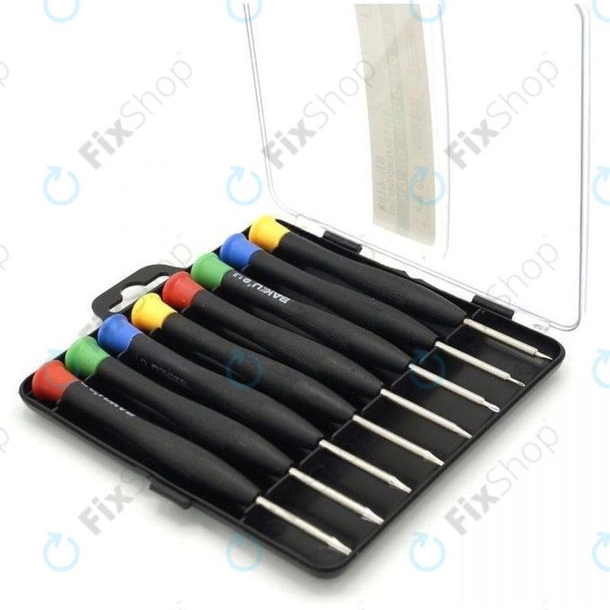 Set cacciaviti per telefoni, tablet e notebook 8 pz, Baku BK-6108
