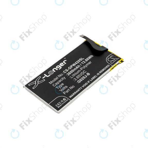 Batteria per Google Pixel 4 XL, 3600mAh, Li-Pol, 3.85 V, G020J-B, HQ
