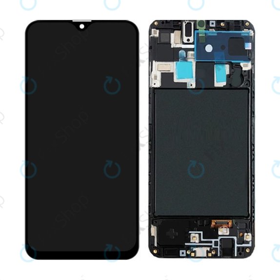 Schermo per Samsung A20 A205F, Vetro touch con cornice