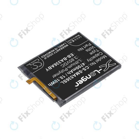 Batteria per Samsung A33 A336B, A53 A536B, 4700mAh, Li-Pol, 3.85 V, EB-BA336ABY, HQ