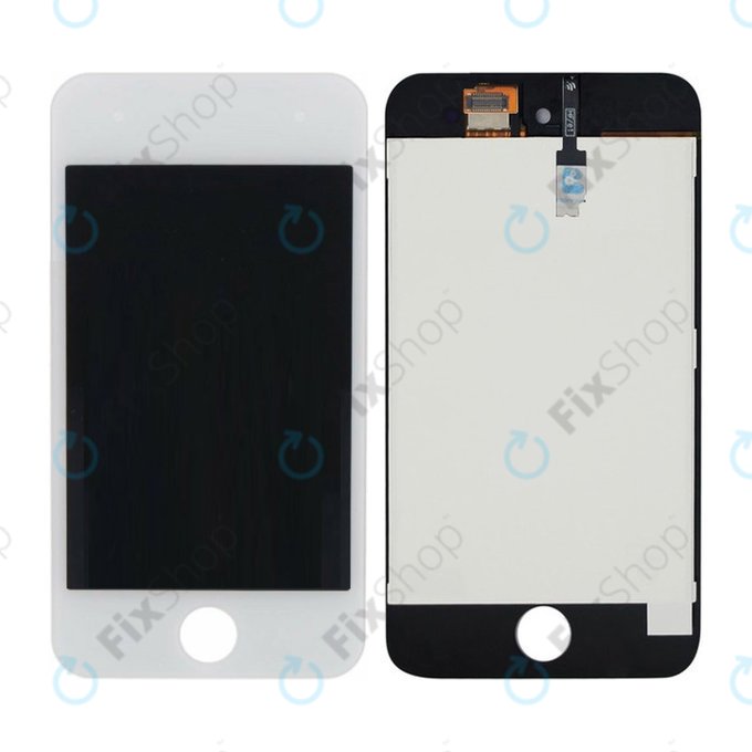 Schermo LCD per iPod Touch (4th Gen), White, Vetro touch con cornice