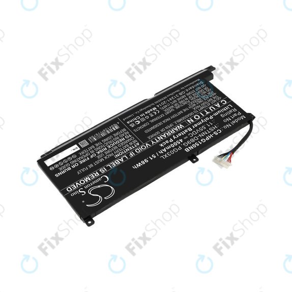 Batteria per HP Pavilion Gaming 15, 16, Spectre X360 15, 3ICP6/60/72, Li-Pol, 4500mAh, 11.55V, HQ