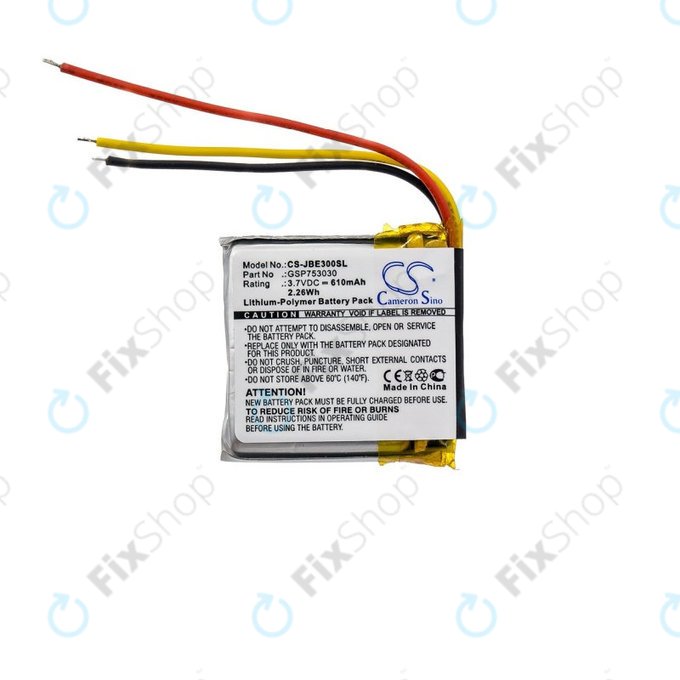 Batteria per JBL Everest Elite 300, E45BT, E55BT, Live 650BT NC, GSP753030, Li-Pol, 3.7V, 610mAh, HQ