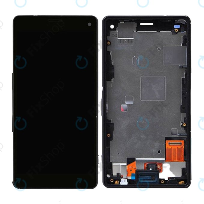 Schermo per Sony Xperia Z3 Compact D5803, Black, Vetro touch con cornice