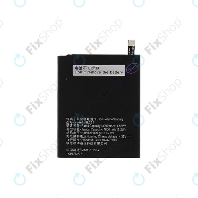 Batteria per Lenovo VIBE P1ma40 mini, A5000, P70, BL234, 4000mAh