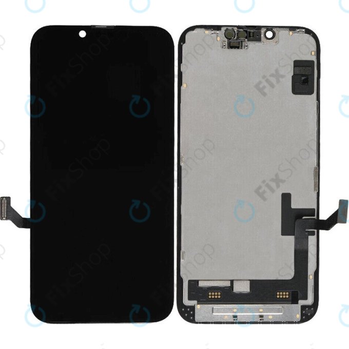 Schermo Soft OLED per iPhone 14, Vetro touch con cornice, FixPremium