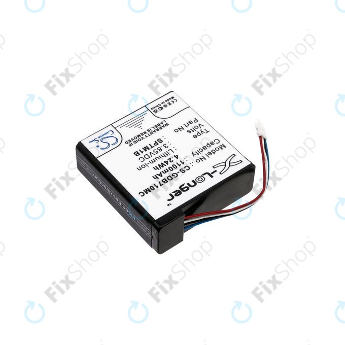Batteria per Gopro Hero 7 Silver, White, SPTM1B, Li-Ion, 1100mAh, 3.85V, HQ